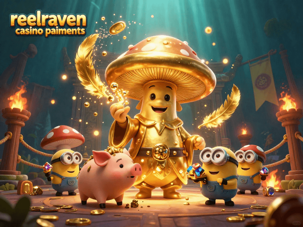Visualisez les méthodes de paiement au casino ReelRaven avec des personnages animés en 3D